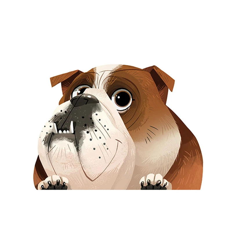 

Dawasaru Cartoon English Bulldog Pet Car Sticker sunscreen Decal Laptop Motorcycle Auto Accessories Decoration PVC,13cm*9cm