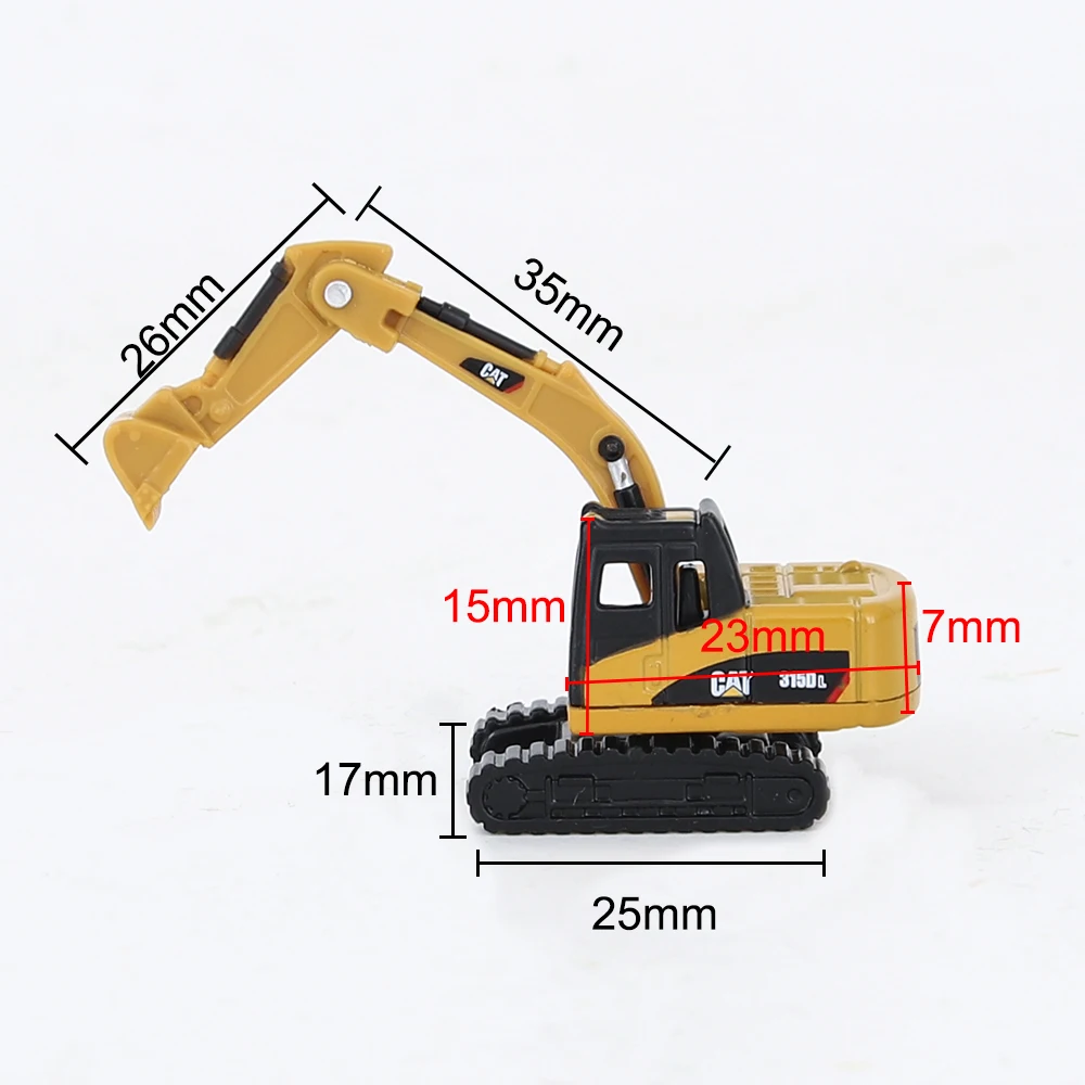 N scale Train railway 1/160 Excavator Engineering Vehicle Miniature    Truck railroad container