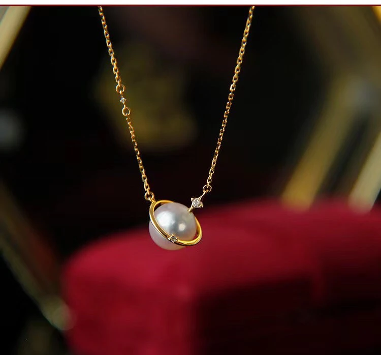 

New Charm 925 Silver Necklace Chain with Pendant Mountings Findings Jewelry Parts Fittings Accessories for Pearls