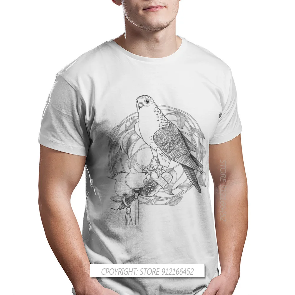 O Neck Casual TShirt Falconry Austringer Bird Fabric Classic T Shirt Men Clothes Individuality Oversize Hot Sale