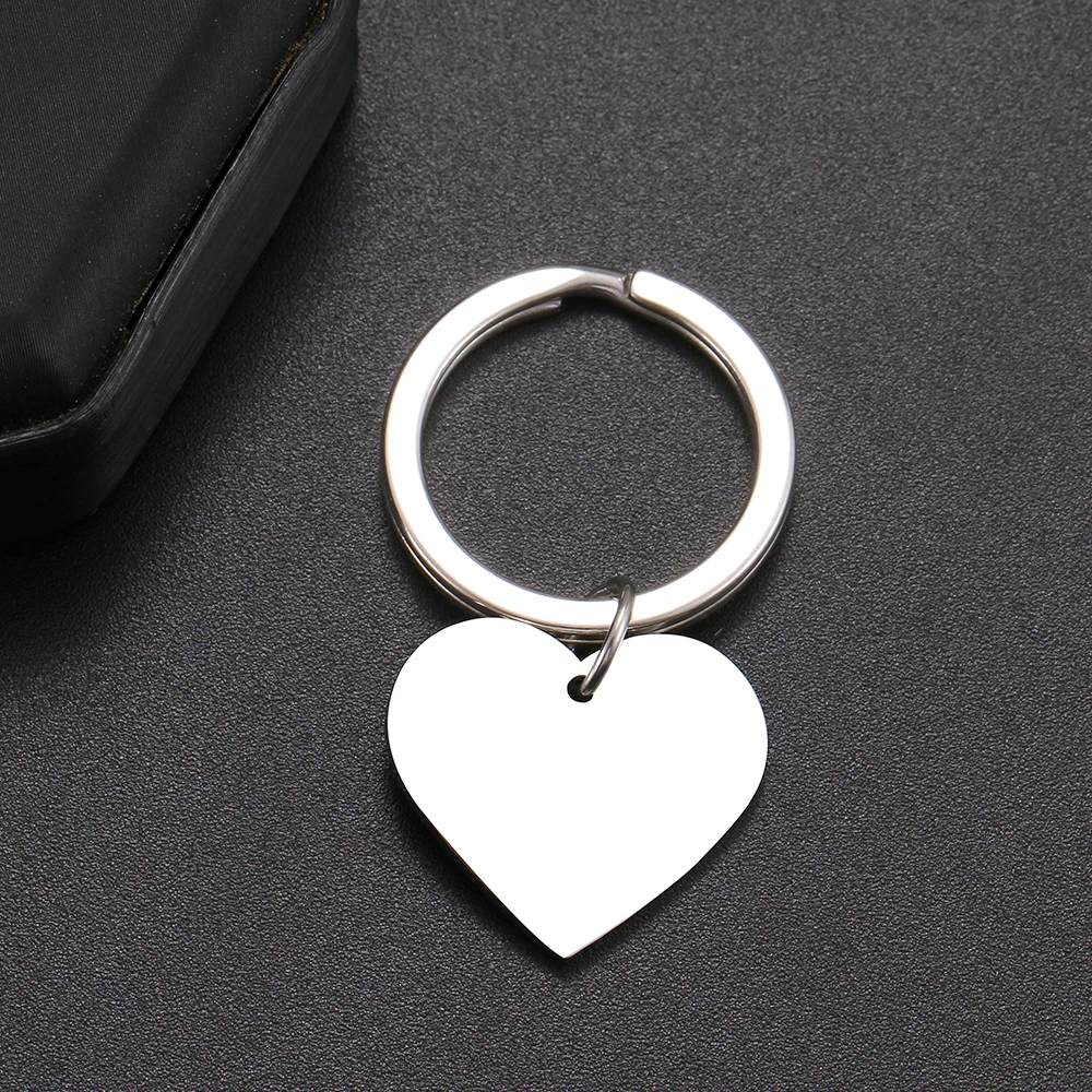 Stainless Steel Keychain Sweet Heart Silver Color Fashion keychain for car keys Pendant For Women Man Jewelry Friends Gifts NEW