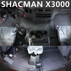 Rubber Mats for Heavy Truck SHACMAN X3000 Wood Grain Leather Foot Pad Flushable
