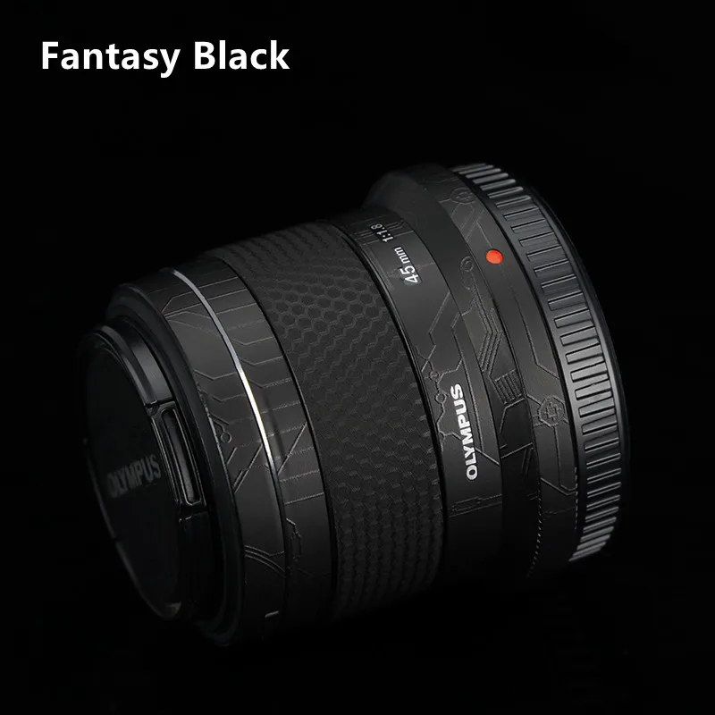 Skórka kalkomania obiektywu do Olympus 45 f1.8 naklejka na skórę Protector pokrowiec na zarysowania pokrowiec owijający