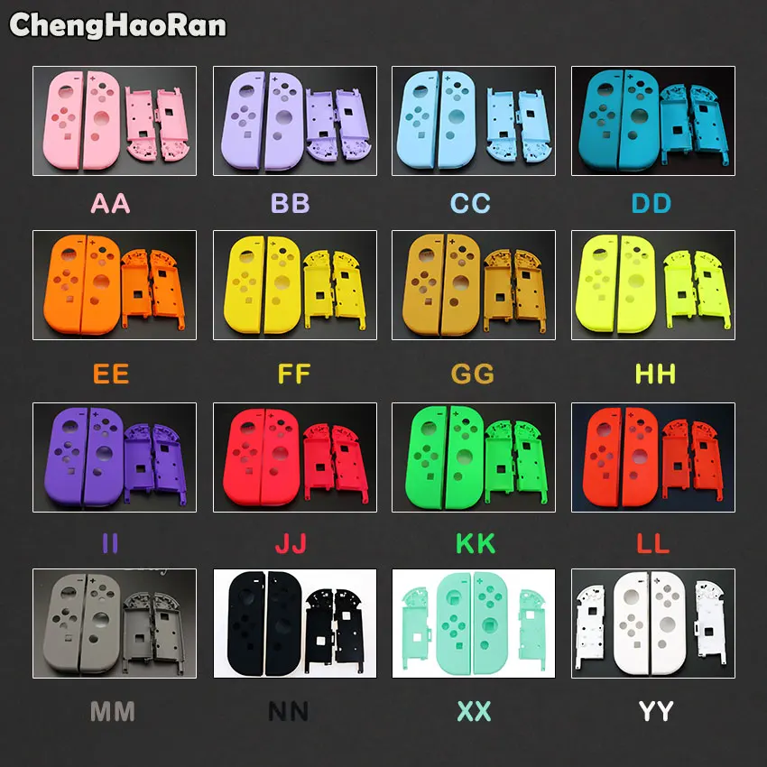 

ChengHaoRan for Nintend Switch NS NX Joy-Con Controller DIY L R Housing Shell Case Plastic Green Purple Pink Red Cover