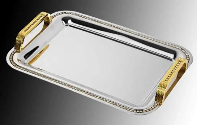 DOLBOVI tray Luxury Crystal Cubic Zirconia Medium 36X26 Cm tray поднос plateau de service