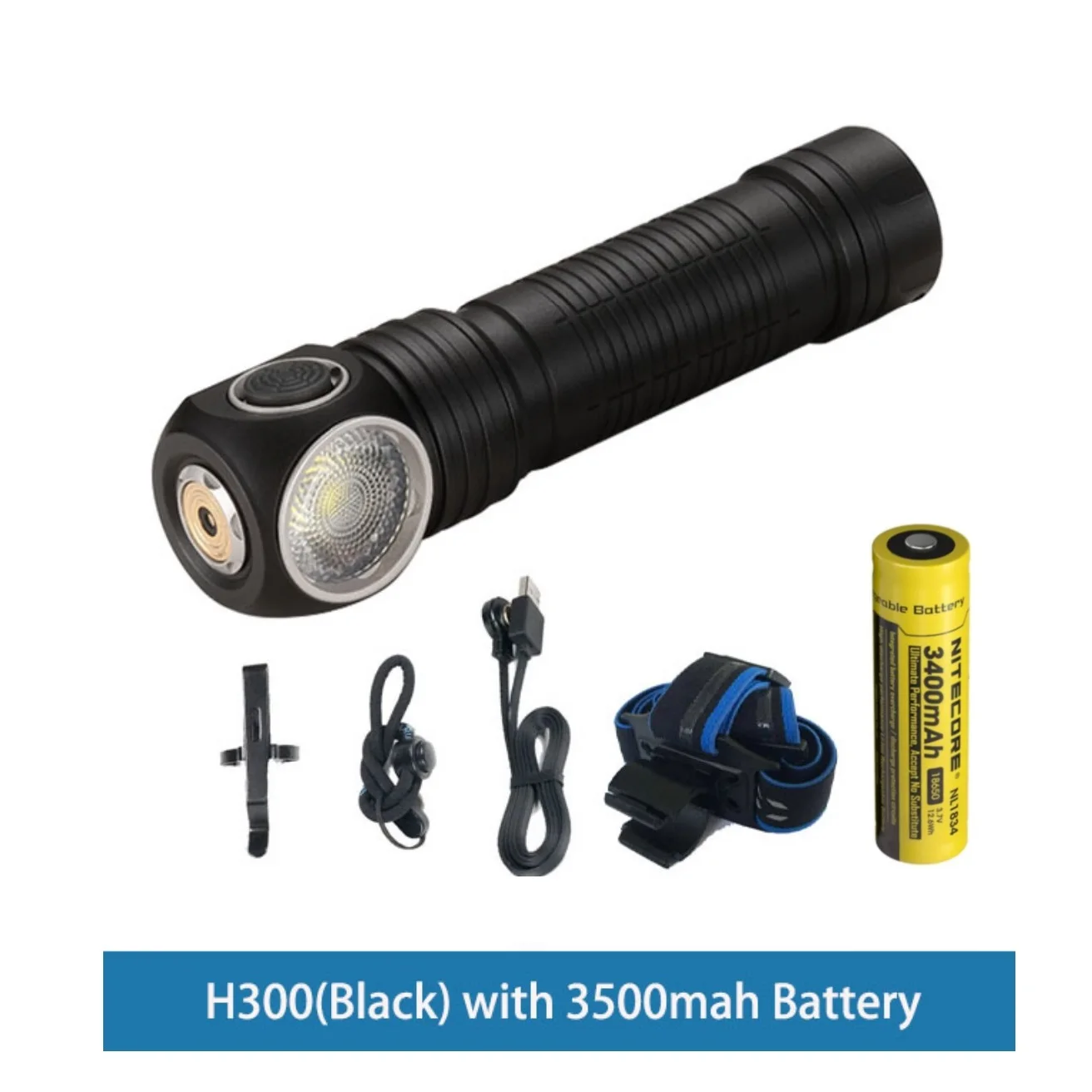 New SKIlhunt H300/H300R Rechargeable LED Flashlight L-shpe Headlamp 2500LM Headlight W/Magnetic for Camping Hiking