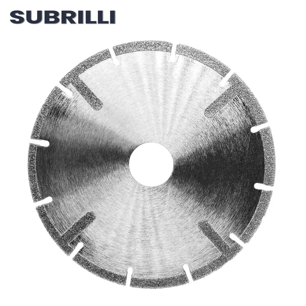 Soubrilli-hoja de sierra de diamante galvanizado, discos de corte reforzados con protección para baldosa de mármol, 5 pulgadas, 125mm, 1 ud.