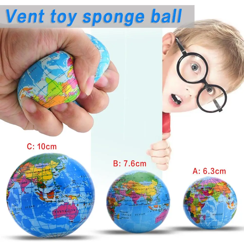 PU Foam Pressure Ball 6-10 Cm Globe Vent Buffer Rise Rebound Children Adult Toy Decompression Sponge Ball Puzzle Outdoor Toys