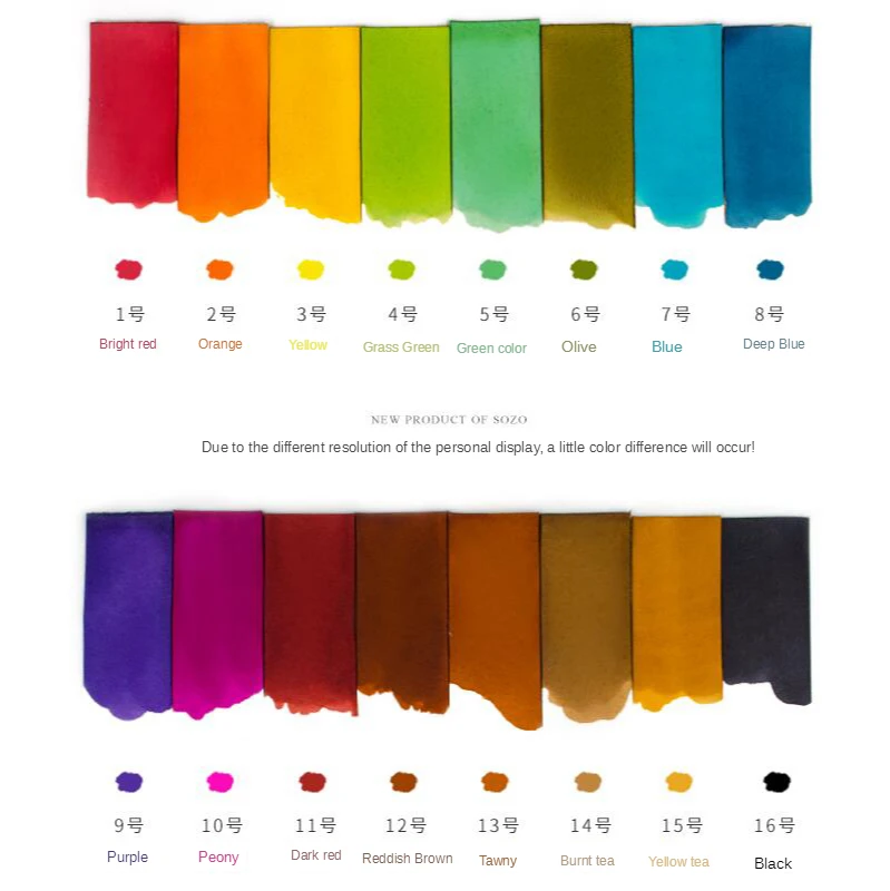 16 Colors 100ml Leather Dye Leather Goods Leather Alcohol Dyestuff Cowhide Dye Vegetable Tanned Leather Coloring Agent