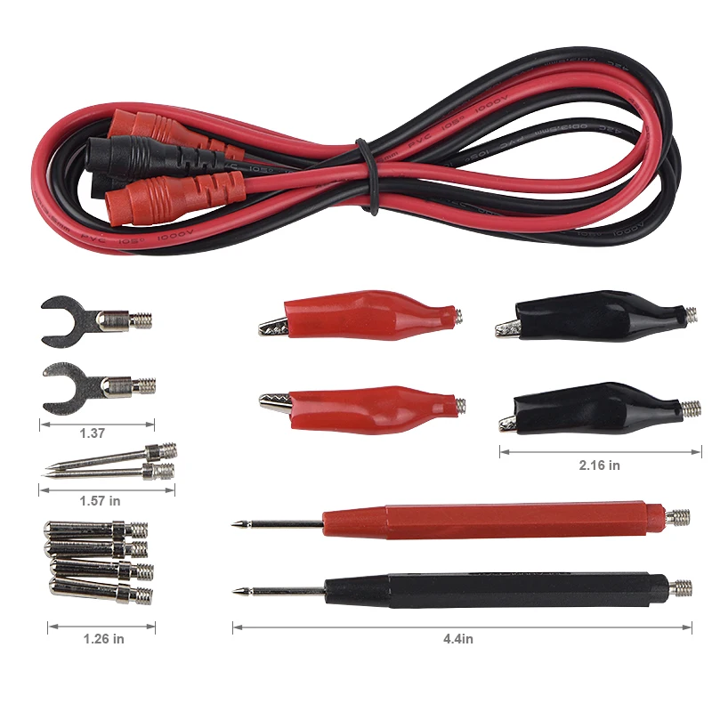 JCD Multimeter Probe Test Leads Pin for Digital Multimeter Needle Tip Multi Meter Tester Lead Probe Wire Pen Cable 20A 1000V