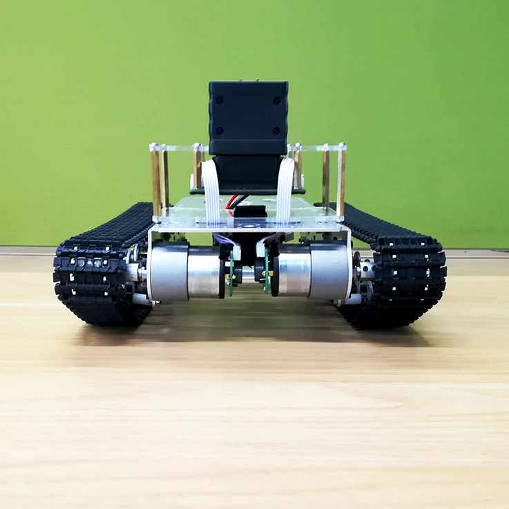 Chasis de oruga con control electrónico, tanque de absorción de choque STM32, robot de coche inteligente ROS