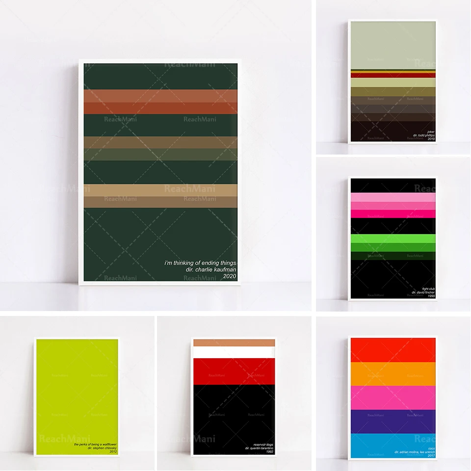 Impression de palette minimaliste Fight Club | Alternative aux affiches de cinéma, conception simple