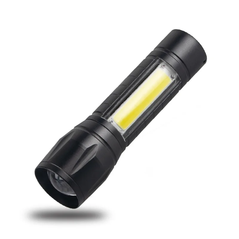 Mini COB Strong Light Flashlight USB Rechargeable Led Mini Pen Holder Emergency Lamp Multi-function Zoom Long-Range Lighting