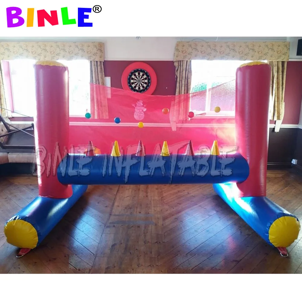 Customized popular inflatable hover ball target with net floating ball shoot sports games inflatable air juggler stand for kids