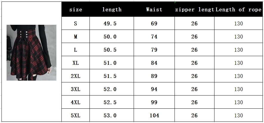 Gothic Lolita Skirt Women Ladies Winter Black Red Plaid Pleated Ball Gown 2019 Summer High Waist Lace Up Wool Skirt Plus Size