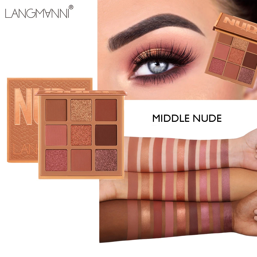 New 9 Colors Nude Obsessions Eyeshadow Palette Sexy Nude Matte Metallic Shades Smooth Rich Pigment Shimmer Eye Shadow Makeup Se