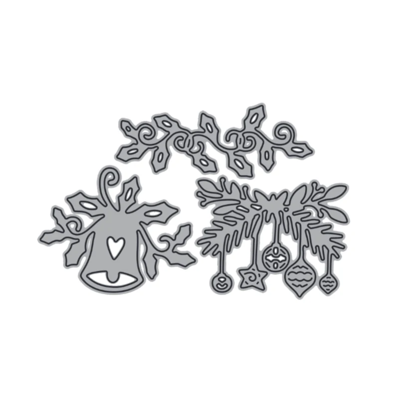 metal cutting dies mold die cut holly bell flowers border DIY Scrapbooking paper craft knife mould blade punch stencils dies