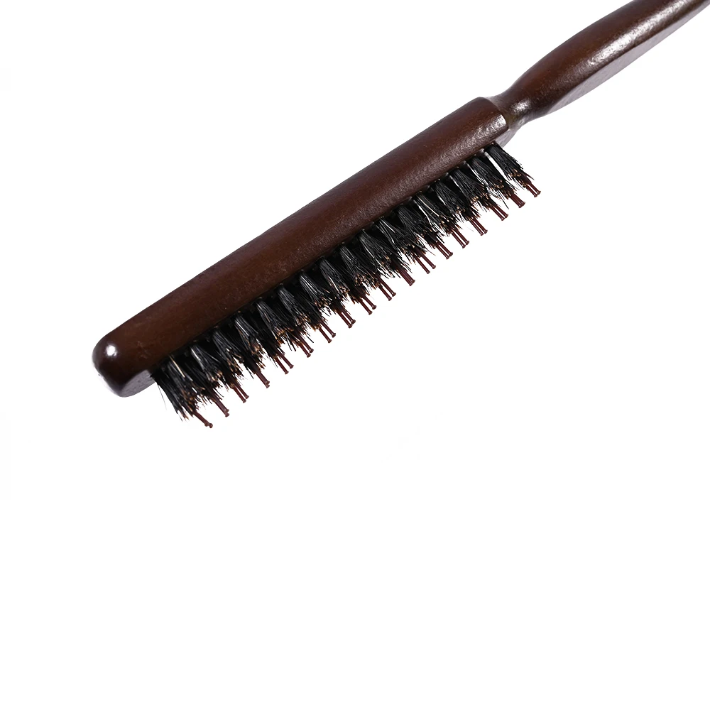 Salão de beleza profissional provocando escovas de cabelo de volta madeira linha fina pente extensão hairbrush hairdressing ferramentas estilo diy 1 pcs