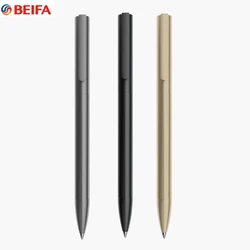 BeiFa Rotating Metal Sign Pen Gel Pens 0.5MM Black Ink Alaminum Alloy Business Pучка Caneta for Office School Suplies