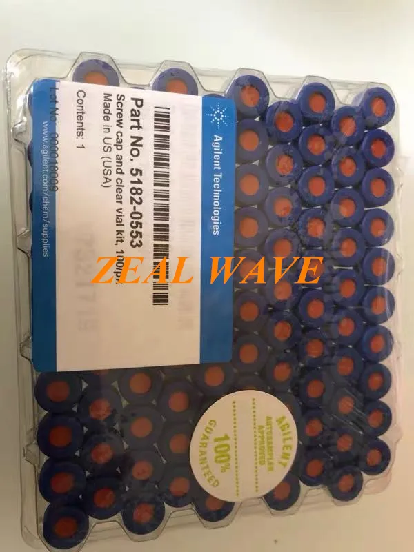 

Agilent 2ml Sample Bottle Transparent With Screw Cap Red Silicone Pad 5182-0553 Original Authentic 100 / pk