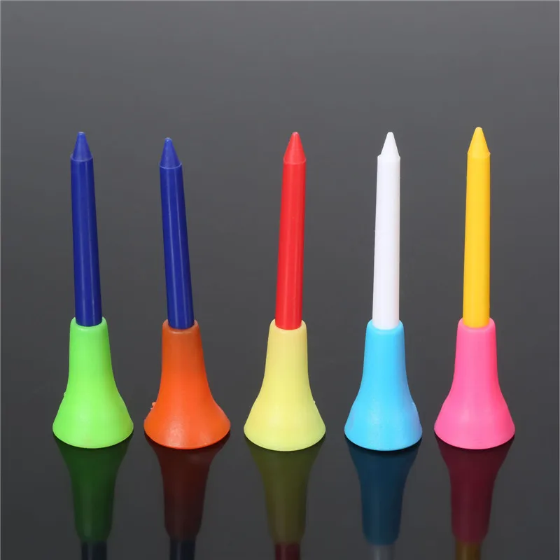 72mm 100PCS Multi-color Rubber Cushion Top Golf Tee Golf Accessories Plastic Golf Tees 2 3/4 inch Soft Cushion Tipped