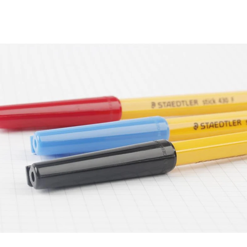 10 pz/scatola STAEDTLER 430F Penna A Sfera 0.5 millimetri Nero Blu Rosso Penna A Sfera Roller Stylo Inchiostro Liscio Balpen Ufficio Scuola accessori