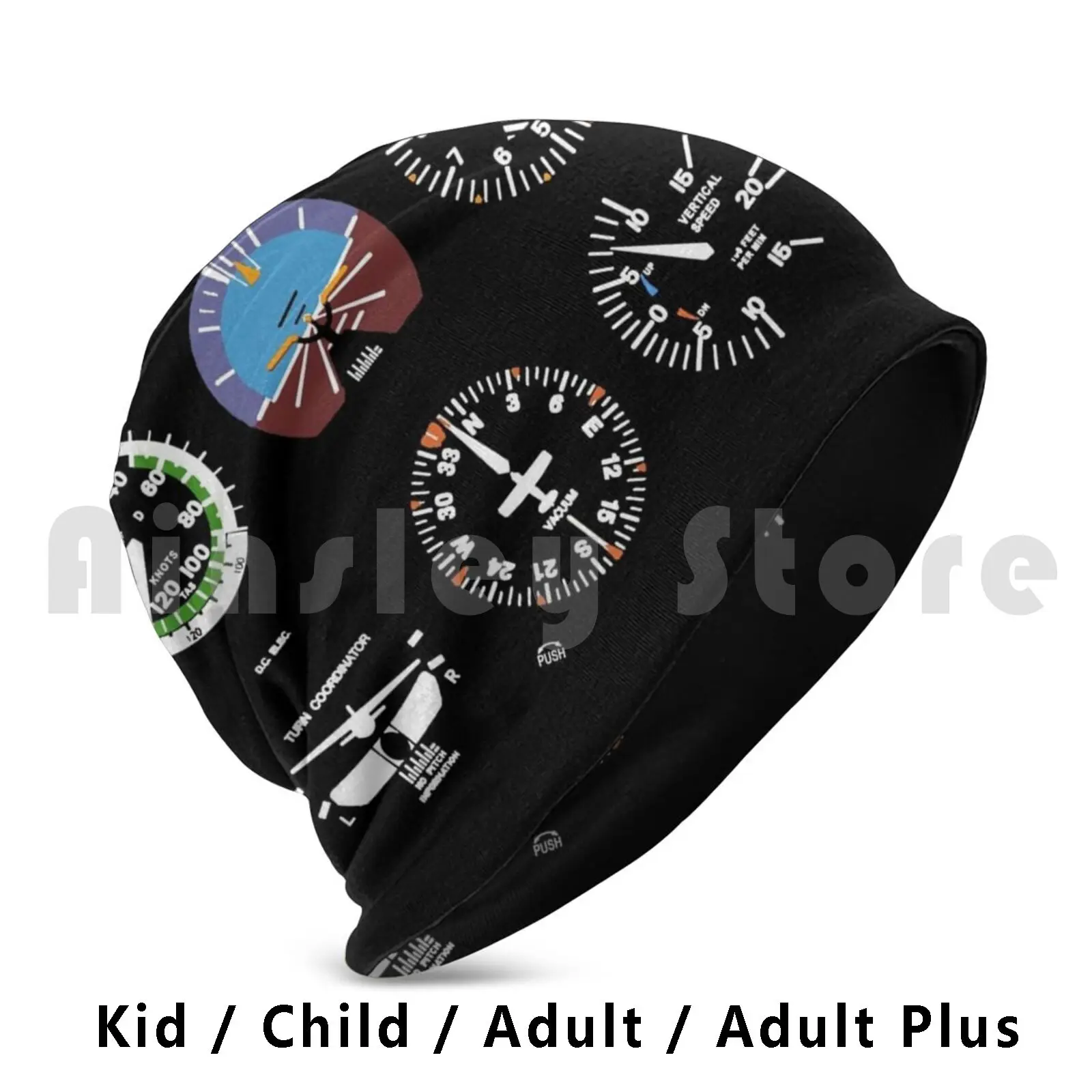 Cockpit Six Dials Flight Simulator Pilot Beanies Pullover Cap Comfortable Cockpit Six Dials Flight Simulator Pilot