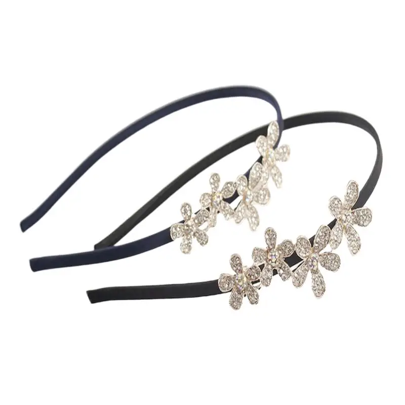 Korean Shining Rhinestone Headband Alloy Flower Fawn Frame Retro Cute Women Girls Fantastic Fascinator Festival Hair Accessories