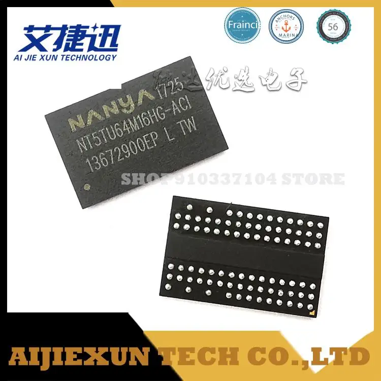 10 개/몫 NT5TU64M16HG-ACI BGA 메모리 IC 칩 신규 및 기존