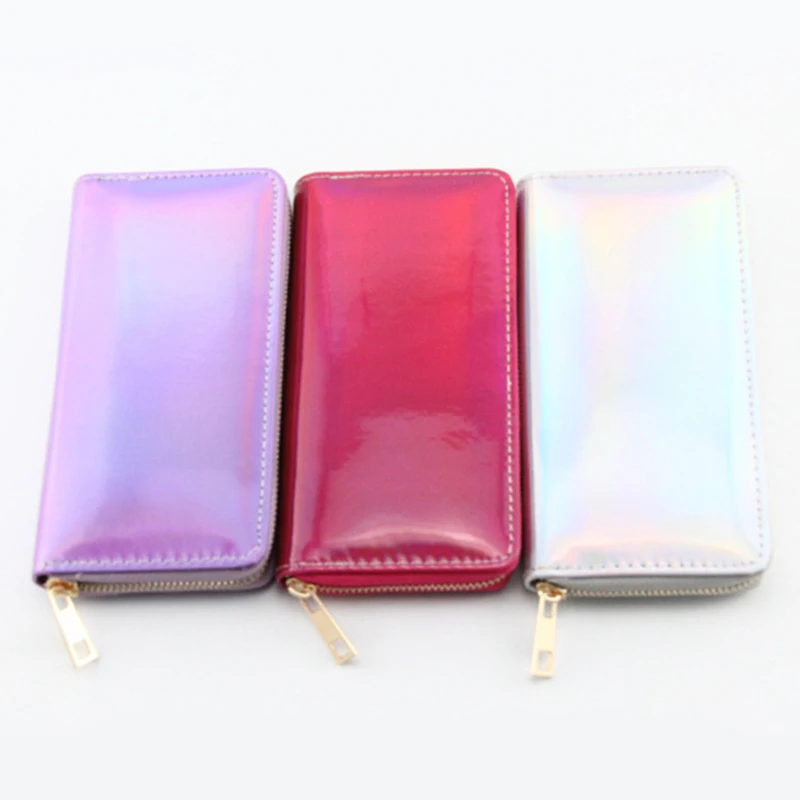 

Laser Women's Long Purses Fashion PU Leather Zipper Wallet Ladies Money Pouch Coin Phone Card Holder Female Clutch Wallets