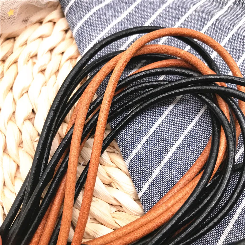 High quality Genuine Leather Neck strap Keychains Pendant Neckline Lanyard Mobile phone Strap Charms Keyring Buckle rope Lanyard