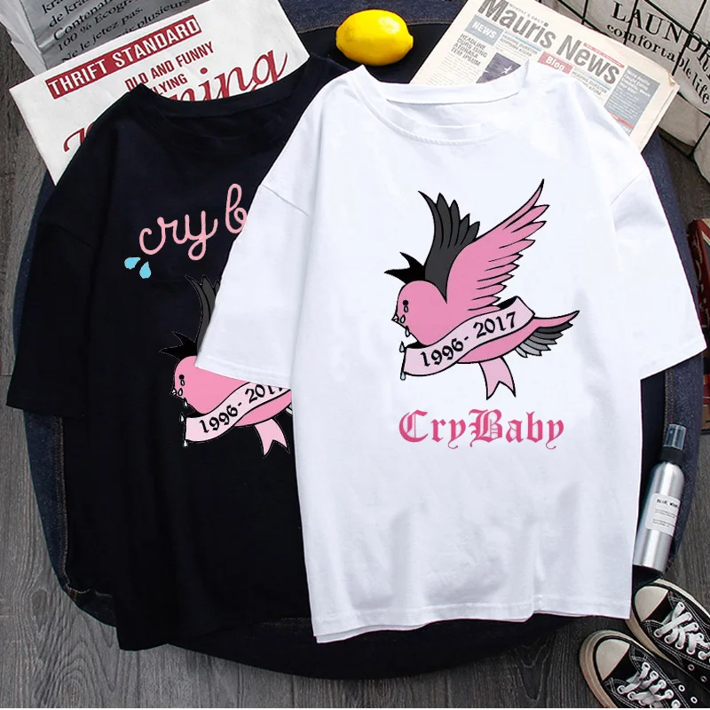 Summer T-shirt Lil Peep Hip Hop Singer Casual Fun Letter Printing Harajuku T-shirt Chic Short Sleeve Top Women's T-shirt