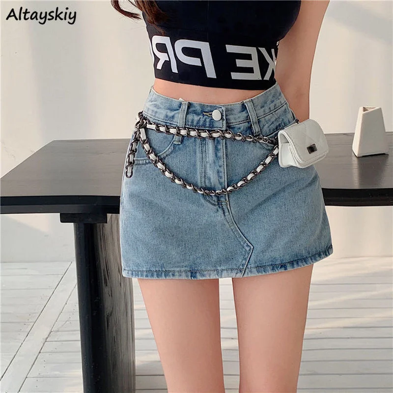 

Denim Mini Skirts Women Vintage Do Old Dating Vacation Summer Clothes Girls Teens Streetwear Korean Style High Waist Sexy Chic