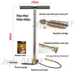 Bomba de aire manual de 3 etapas para coche, bicicleta, juguetes neumáticos, limpieza de cilindros, mantenimiento, suministro de gas de rescate, 30mpa, 4500Psi