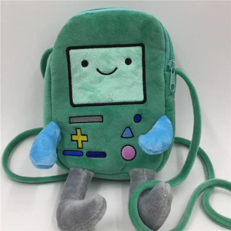 Cute Adventure Time Plush Crossbody Bags for Women Small Phone Bag Girls Kids Mini Shoulder Messenger Bag Coin Purse Wallets