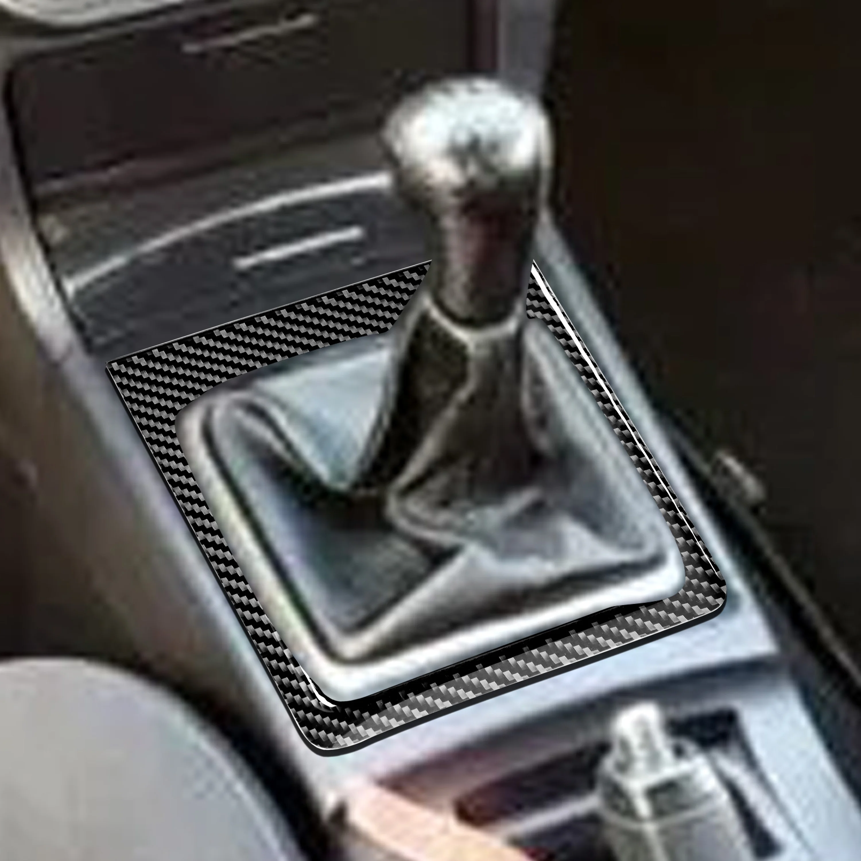Picture 6: For Mitsubishi Lancer 2010-2015 Carbon Manual Transmission Surround Sticker Gear Shift Panel Modified Cover Accessories
