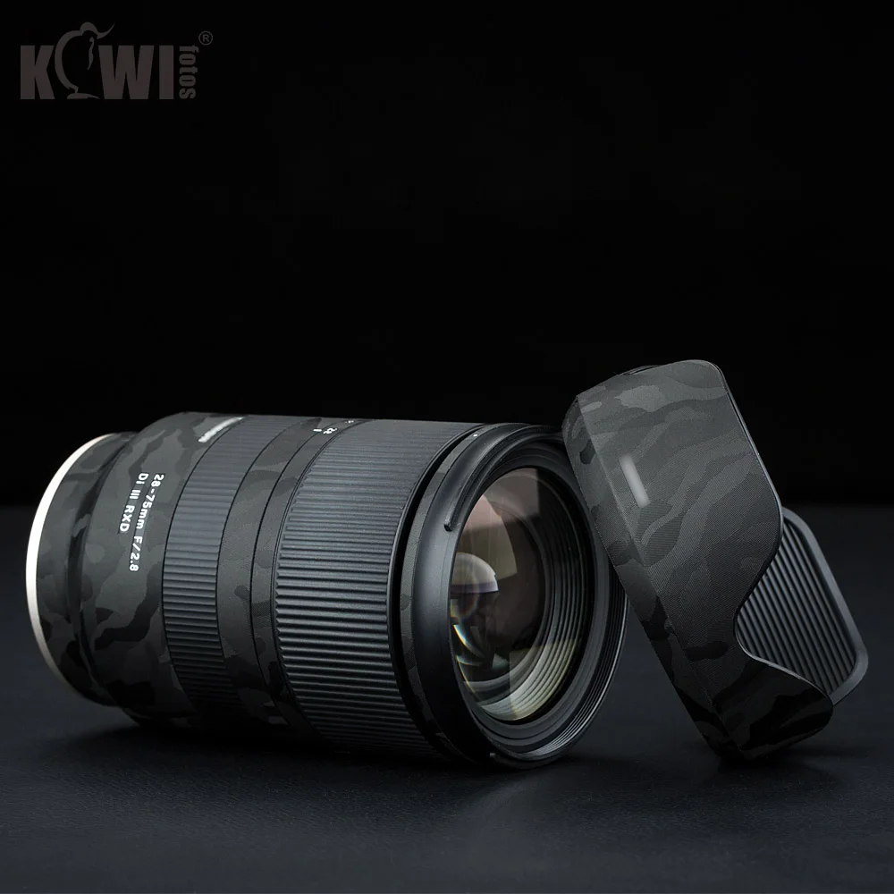 المضادة للخدش عدسة غطاء فيلم ل تامرون 28-75 مللي متر f/2.8 Di III RXD A036 عدسة و عدسة هود مكافحة الشريحة الجلد 3m ملصق الظل الأسود