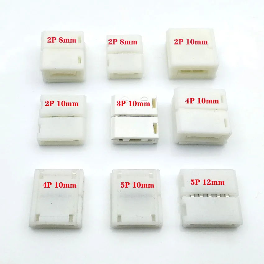 3pcs/Lot 3pin 4pin 5pin  LED Connector For Connecting Corner Right Angle 5050 RGB RGBW 3528 ws2812 LED Strip Connector Terminal
