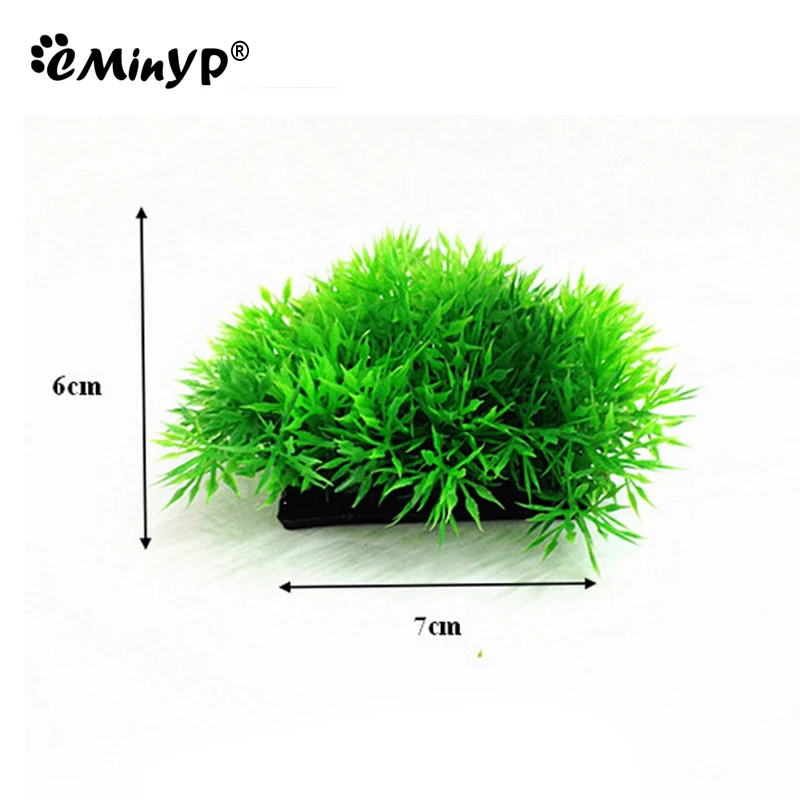 Aquarium Decor Artificial Small Bushes Fish Tank Simulation Plastic Hydroponic Plants Green Yellow Red Grass Landscape Decor