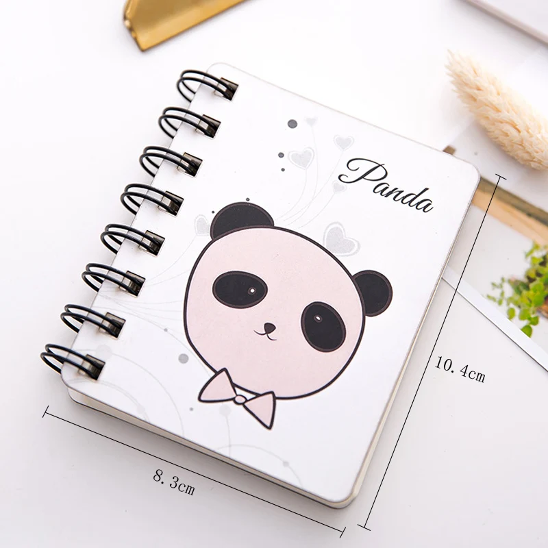 1pcs New Cartoon Portable Mini Coil Notepad Hard Cover Cute Animal notebook memo Time Organizer student School Supplies Kid Gift