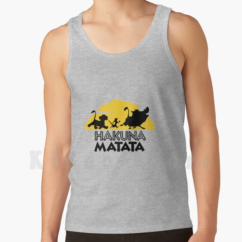 Tank Tops Vest 100% Cotton No Worries Lion King Lion King Svg Simba Animal Kingdom It Means No Worries Simba The Lion King