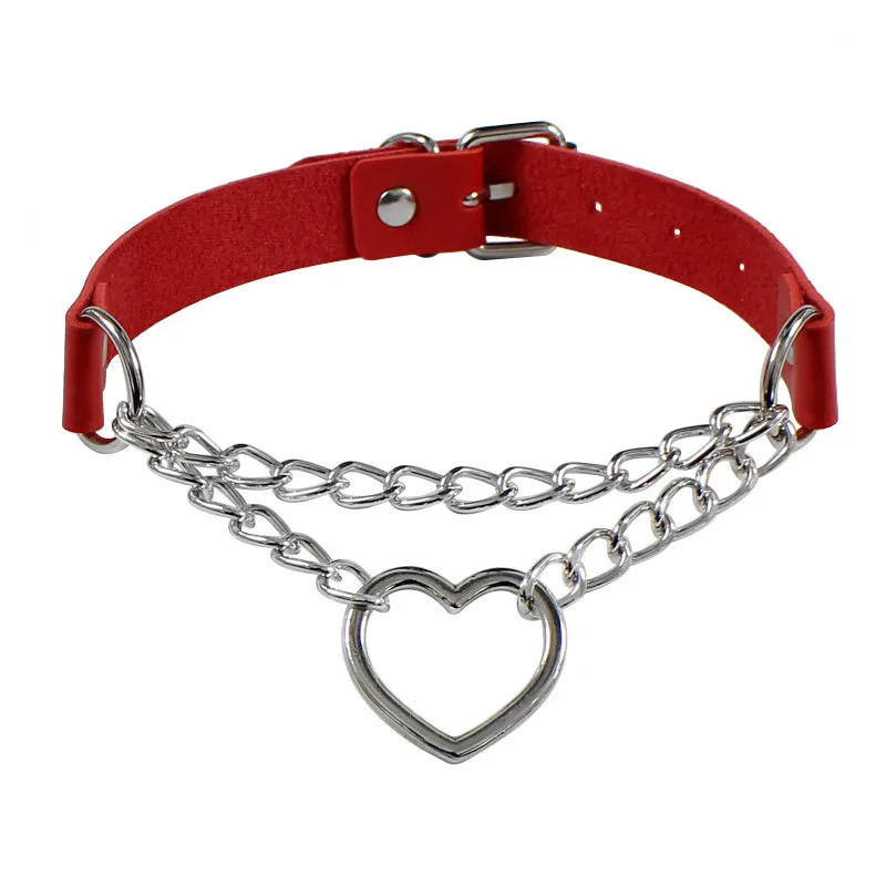 Rock Choker Lock Necklace Layered Chain On The Neck With Lock Punk Jewelry Mujer Key Padlock Pendant Necklace For Women Gift