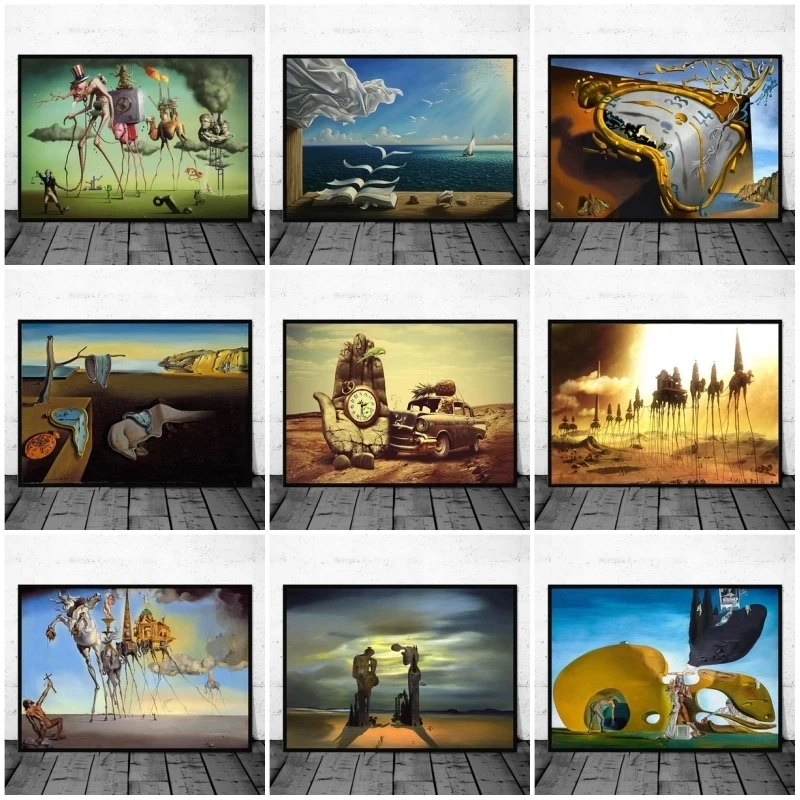 

Surrealism By Salvador Dali Canvas Paintings Famous Posters and Prints Wall Art Pictures for Living Room Home Decor Cuadros