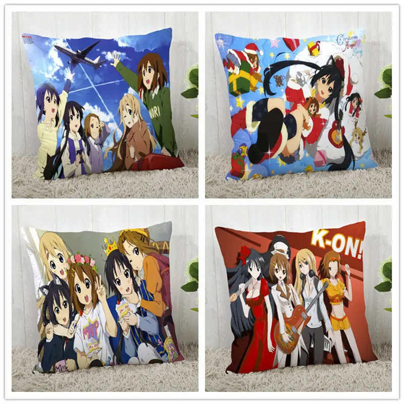 Custom K-ON！ Pillowcases zipper Custom Pillow Case Pillowcase Cover 35*35cm 40*40cm drop shipping