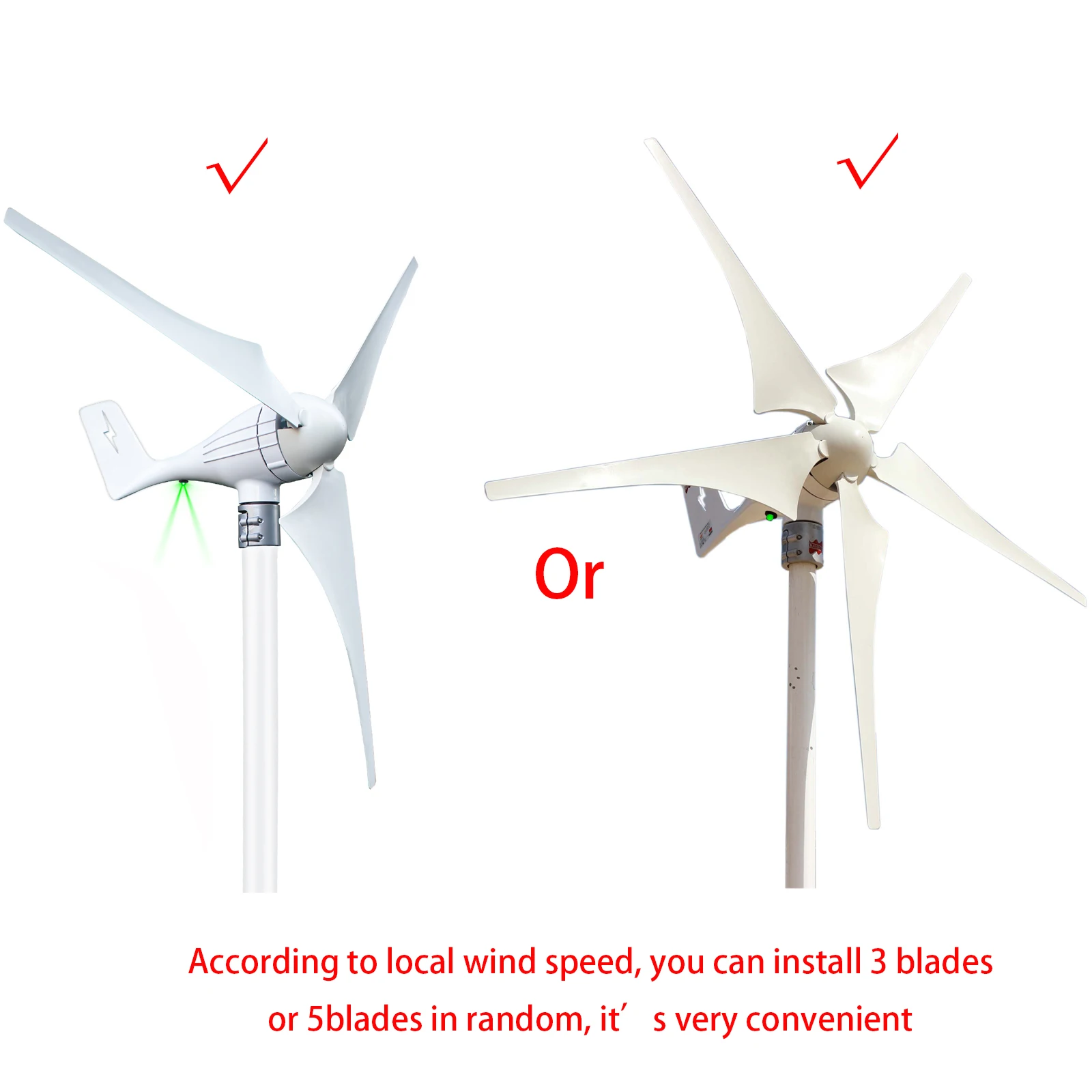 Imagem -02 - Low Velocidade Wind Turbine Generator Led Luz Indicadora Mppt Controlador de Carga ou Lâminas 12 m s 600w 12v 24v