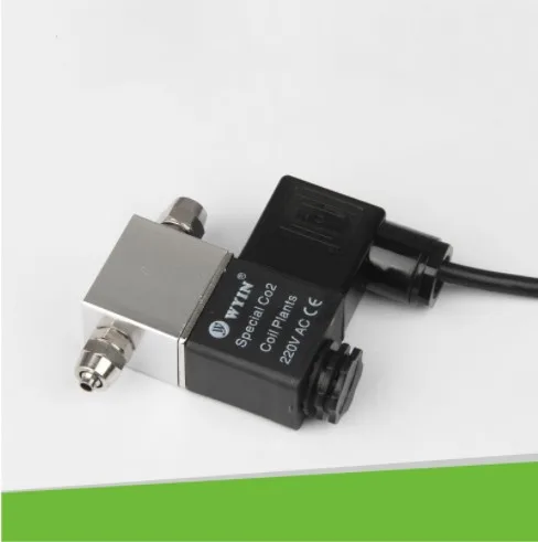

High quality W21.8 1.6W 110V-220V CO2 magnetic solenoid valve regulator low temperature CO2 aquarium fish tank solenoid valve