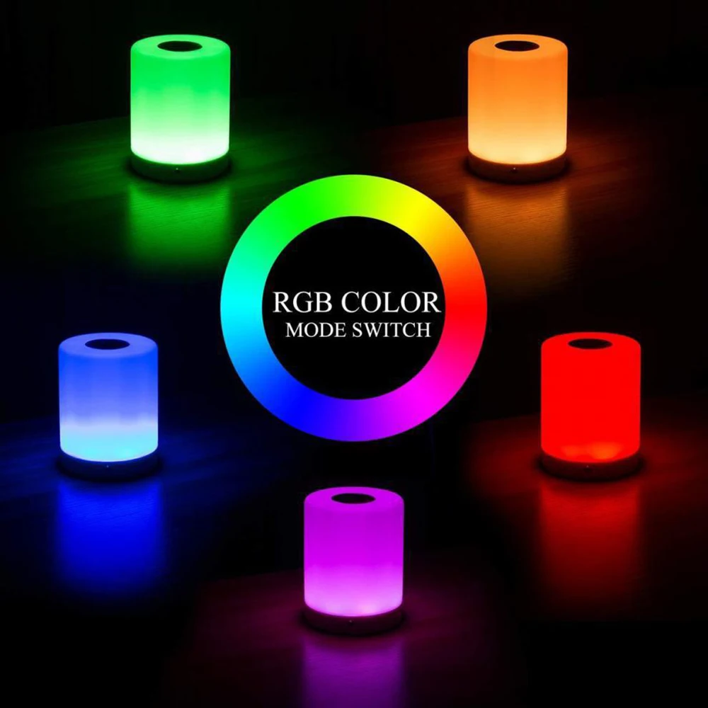 Led Nachttischlampe Wiederaufladbare Smart Led Touch Control Nachtlicht-Induktionsdimmer Intelligente Tragbare Dimmbare Rgb-Farb