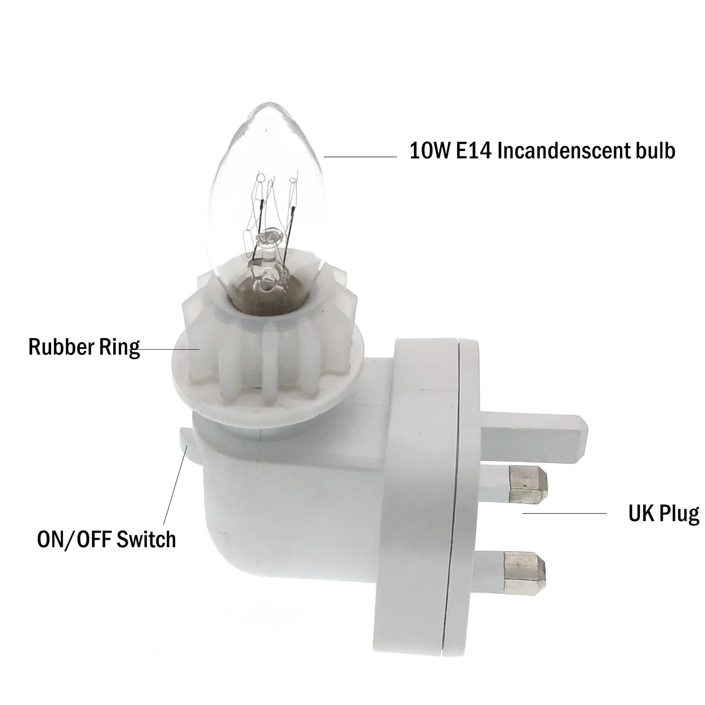 Imagem -04 - Plug in Luz da Noite na Base Waterpfoof Nightlight com Interruptor de Ligar Desligar para o Sal do Himalaia Lâmpada Parede Ligh