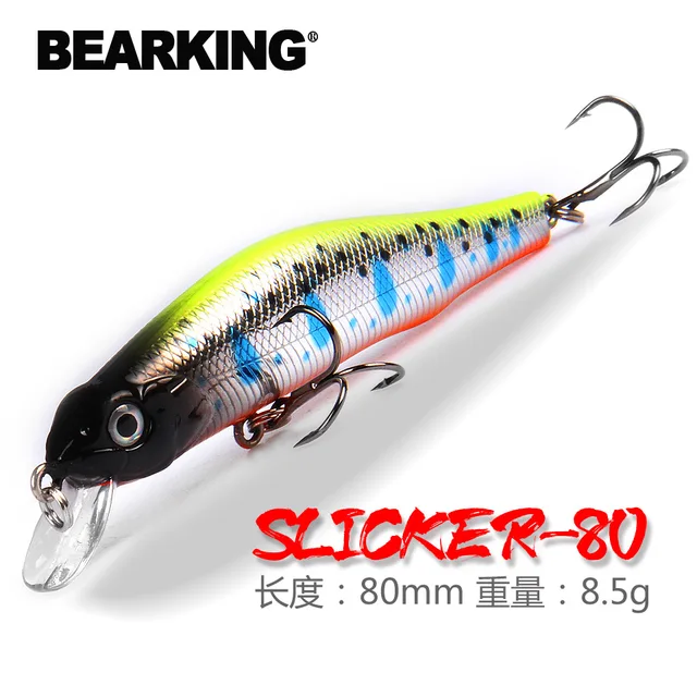 BEARKING 80mm 8.5g profesjonalna jakość magnes waga przynęty wędkarskie minnow korba gorący model sztuczna przynęta Tackle