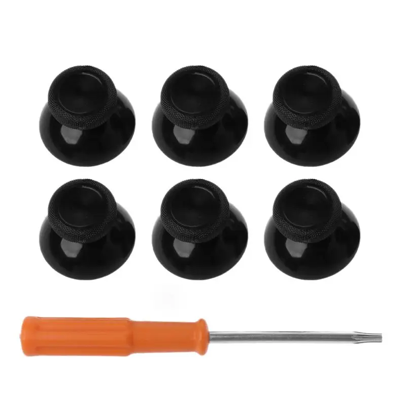3D Analogue Joystick Thumbsticks Caps Screwdriver Tool Set Replacement Kits Black for Xbox One X Elite S Controller Repair Parts